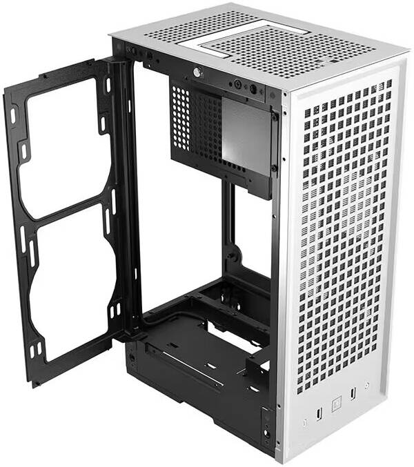 HYTE Revolt 3 Premium ITX Small Form Factor Case, Supports 1 HDD and up to 2 x 2.5" SSDs, Internal 3.5 Bays, 2x Internal 2.5 Bays, 280 mm Radiator Support, White | CS-HYTE-REVOLT3-W thumbnail 2