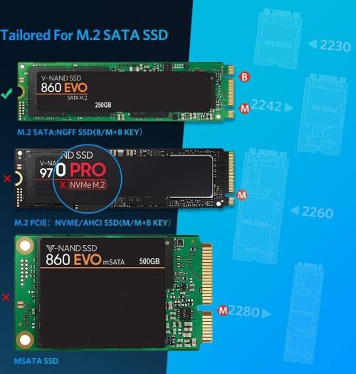 UGreen M.2 SSD Enclosure USB C to M2 SSD SATA Caddy NGFF Adapter USB 3.1 External Hard Drive Reader UASP B-Key Case Tool Free - Aluminum | 60355-X0011OPMKF thumbnail 3