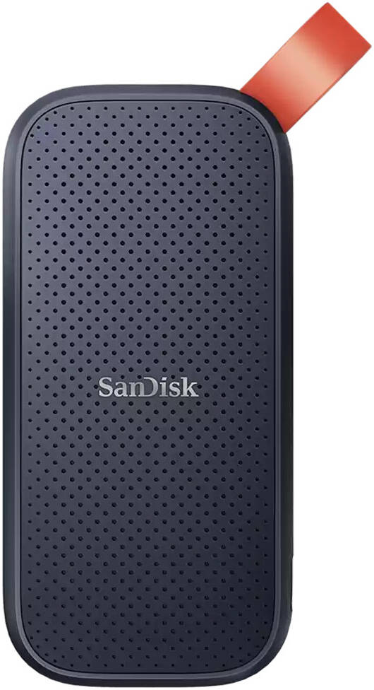 SanDisk 2 TB Portable SSD, USB-C 3.2 Gen 2 Interface, Up to 520 MB/s Transfer Speed, Integrated Rubber Hook, Drop Resistant Up to 2 Meter, Black - Orange | SDSSDE30-2T00-G25 / SDSSDE30-2TB-G25 - Image 1
