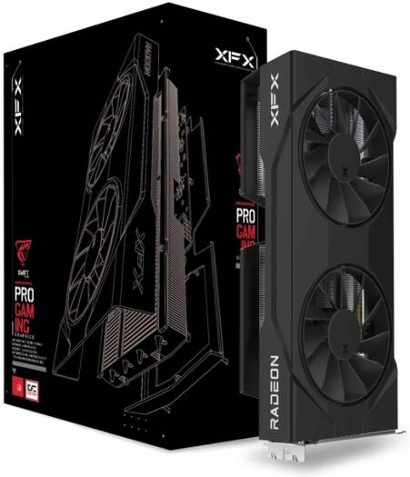XFX Swift AMD Radeon RX 9060 XT OC Gaming Edition Graphics, 8GB GDDR6 128-Bit Memory, 3320 MHz Boost Speeds, 2048 Stream Processors, 20 Gbps Memory Clock, Black | RX-96TSW8GBQ - Image 1