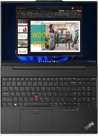 Lenovo ThinkPad E16 Gen 2 Business Laptop, 16" WUXGA Display, Intel Core Ultra 5 125H CPU, 8 GB RAM, 512 GB SSD, Intel Arc Graphics, No OS, English Keyboard, Black | 21MAS0BR00 thumbnail 4