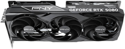 PNY GeForce RTX 5080 Triple Fan Graphics Card, 16GB GDDR7 256-Bit Memory, 2.62 GHz Boost Clock, 10752 CUDA Cores, 30 Gbps Memory Speed, PCI-Express 5.0 | VCG508016TFXPB1 thumbnail 2