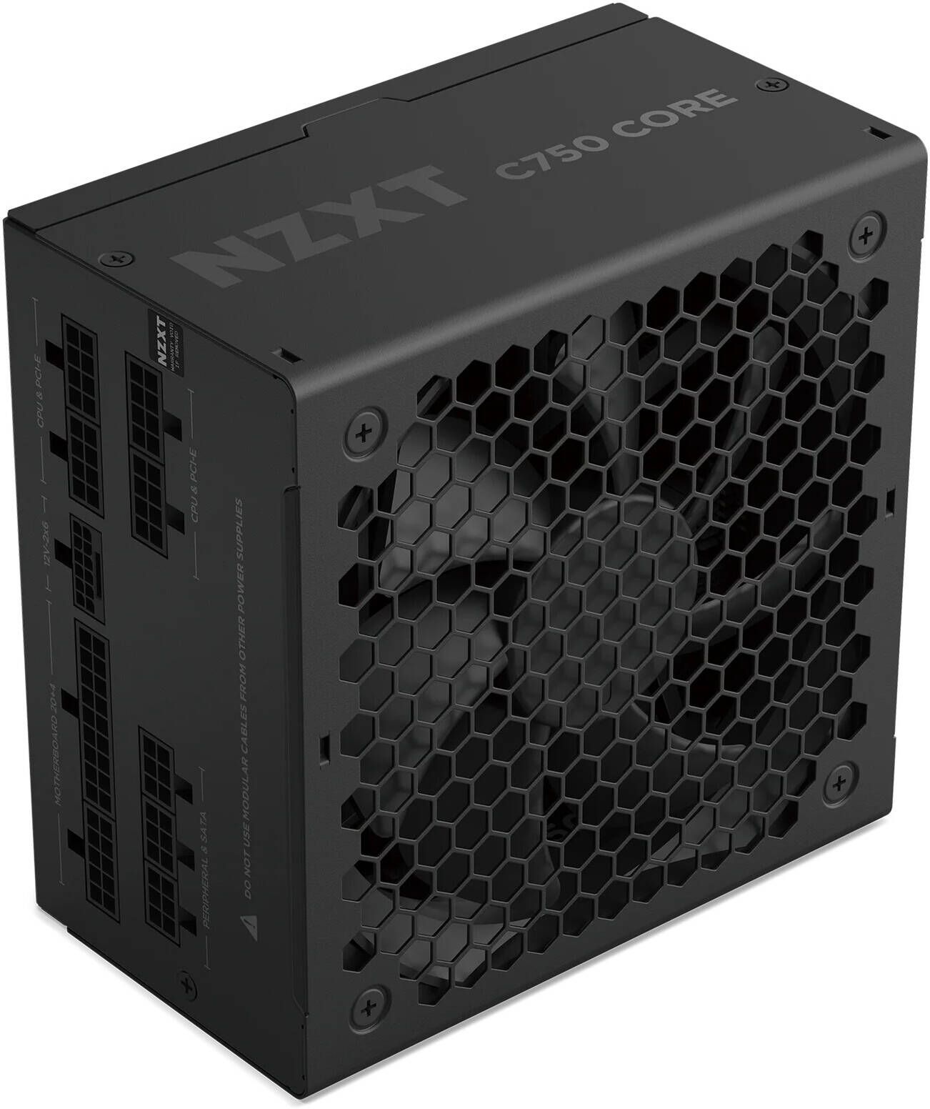 NZXT C750 Gold Core Full Modular Power Supply, 750W Power, 80 PLUS Gold Efficiency, 2,300 RPM Fan Speed, 103.36 CFM Airflow, 135mm Fan, Fluid Dynamic Bearing, ATX 3.1, Black | PA-7G3BB-UK thumbnail 2