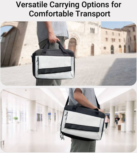 GamerTek Nomad PS5 Pro Bag, Double Shock Protection, 7mm Ultra-Soft EVA & 5mm Pearl Cotton, Waterproof & Easy-Wipe Fabric, White | 616985067176 thumbnail 2