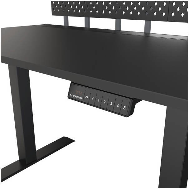 Dezctop Bifrost Pro 120 Gaming Desk, Digital Height Display, 4 Memory Heights, Standby Power 0.5W, 10KG Load Capacity, 50 dB Noice Level, 2-Stage, Dual Motor, Black | DK-BFTP12N-BK1 thumbnail 4