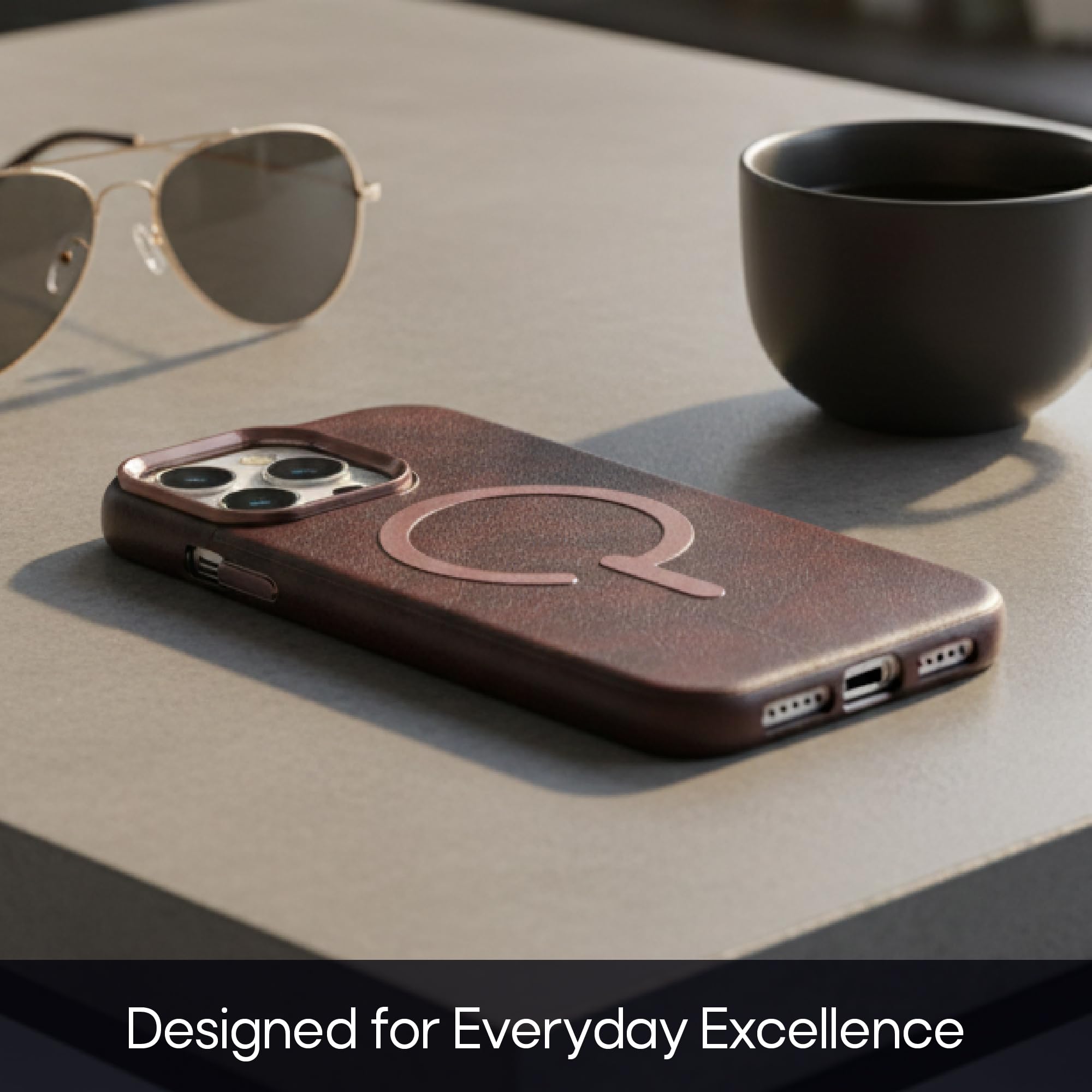 AZTECH Premium Leather Case 16 Pro Max Dark Brown thumbnail 3