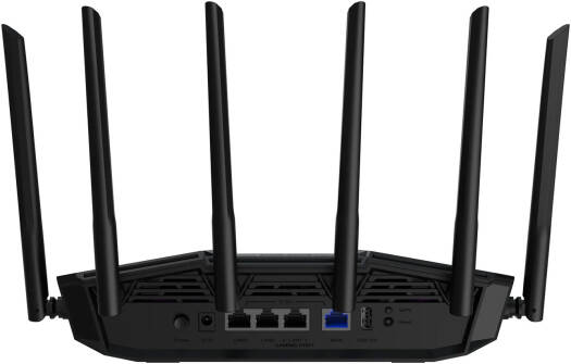 ASUS TUF Gaming BE6500 Route, Wi-Fi 7 Connectivity, Dual-Band ( 2.4GHz & 5GHz ), Up to 5764 Mbps, 6x External Fixed Antenna, Primary AiMesh Router, AiMesh Node, Black | 90IG0920-MO9C00 - Image 1
