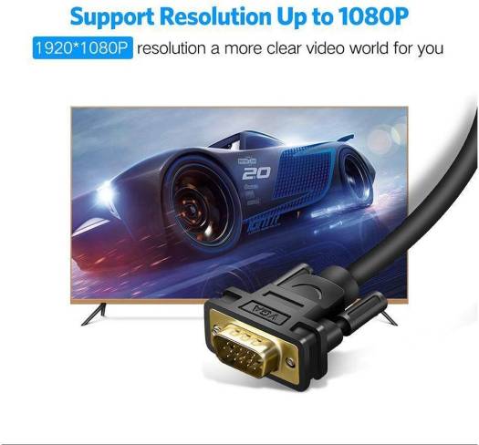 UGREEN HDMI to VGA cable, 1920 * 1080P @ 60Hz, Gold-Plated Head, Multiple Shielding, Strong Anti-Interference, 1.5 Meters, Black | 30449 thumbnail 3