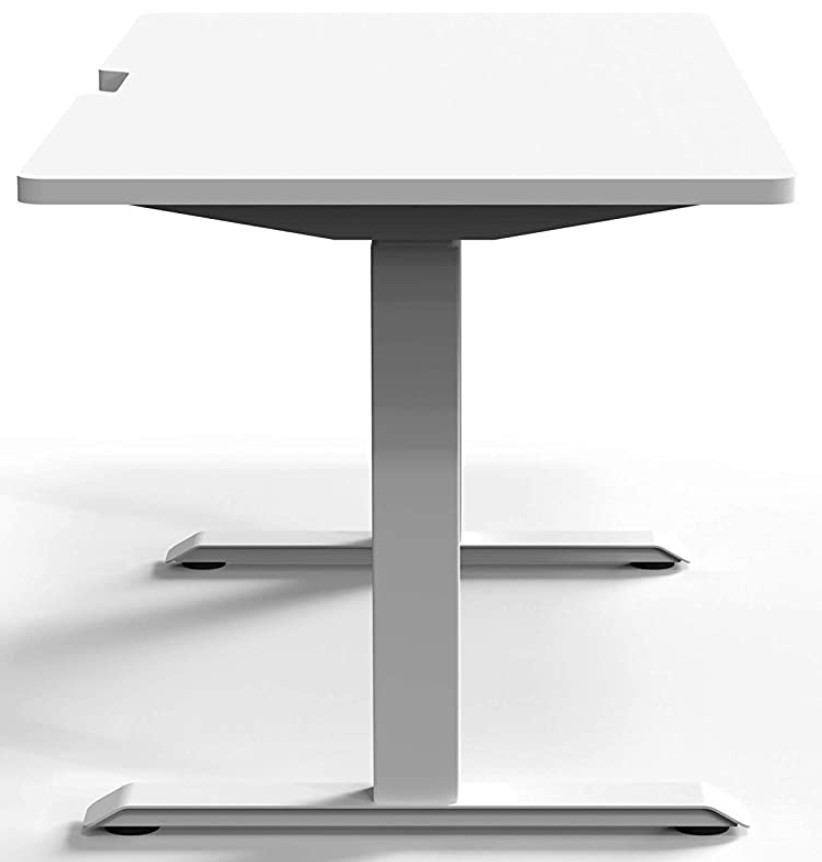 Navodesk Electric Height Adjustable Standing Computer Gaming Desk Workstation, Bluetooth Enabled (59" x 30") - White Frame & White Top thumbnail 2