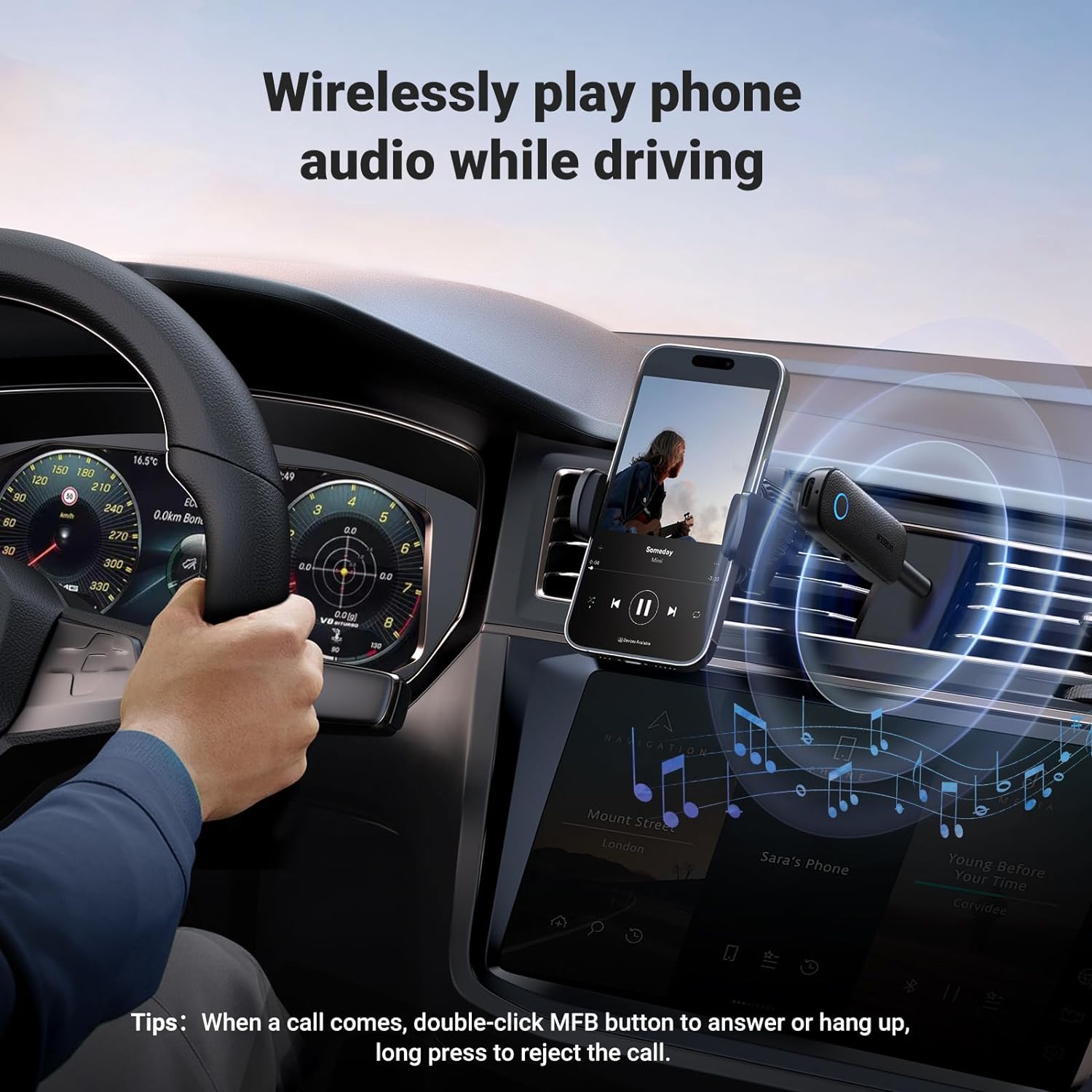 UGREEN BLUETOOTH RECIVER TRANSMITTER 80893 thumbnail 3
