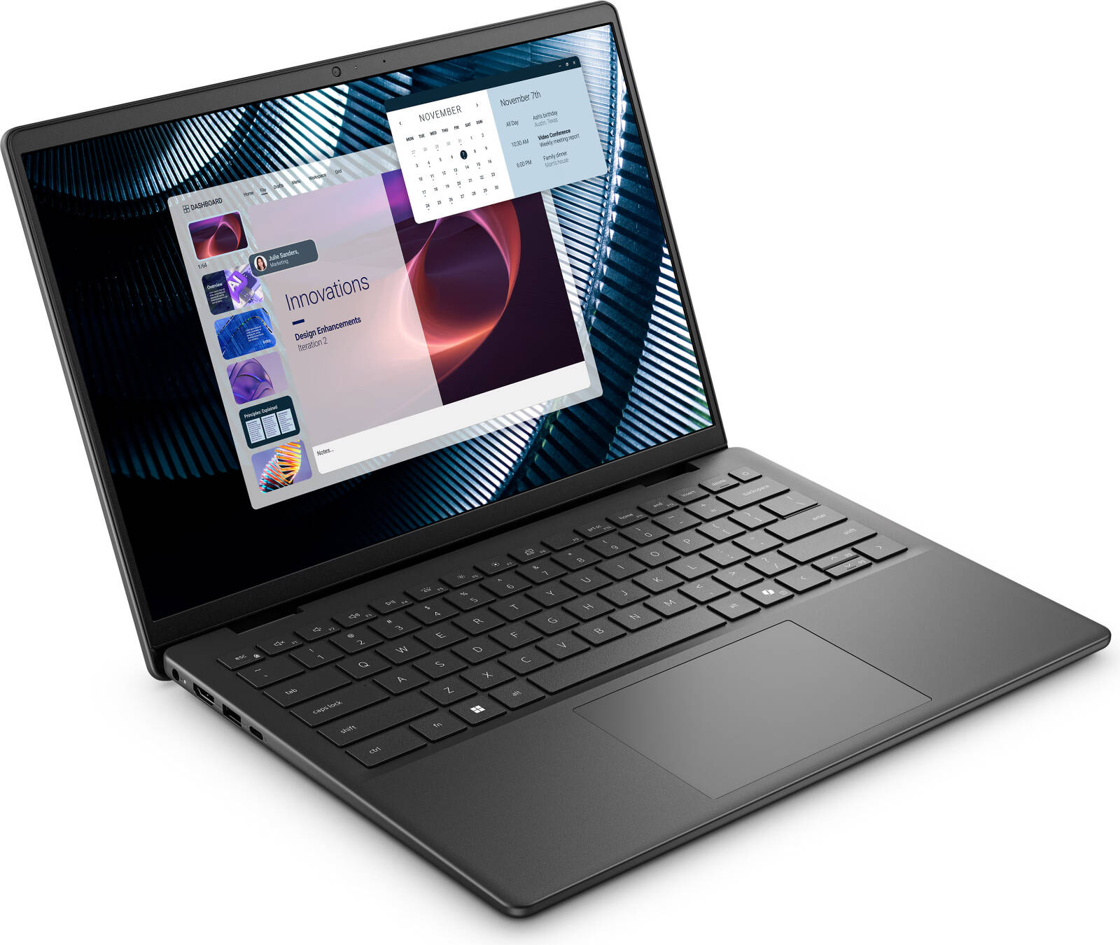 Dell Pro 14 Essential PV14250 Laptop, 14" 2K IPS Display, Intel Core 7 150U, 16GB RAM, 1TB SSD, Intel Graphics, English-Arabic Keyboard, Windows 11 Home, Carbon Black | Pro14E-PV14250-009-AR thumbnail 3