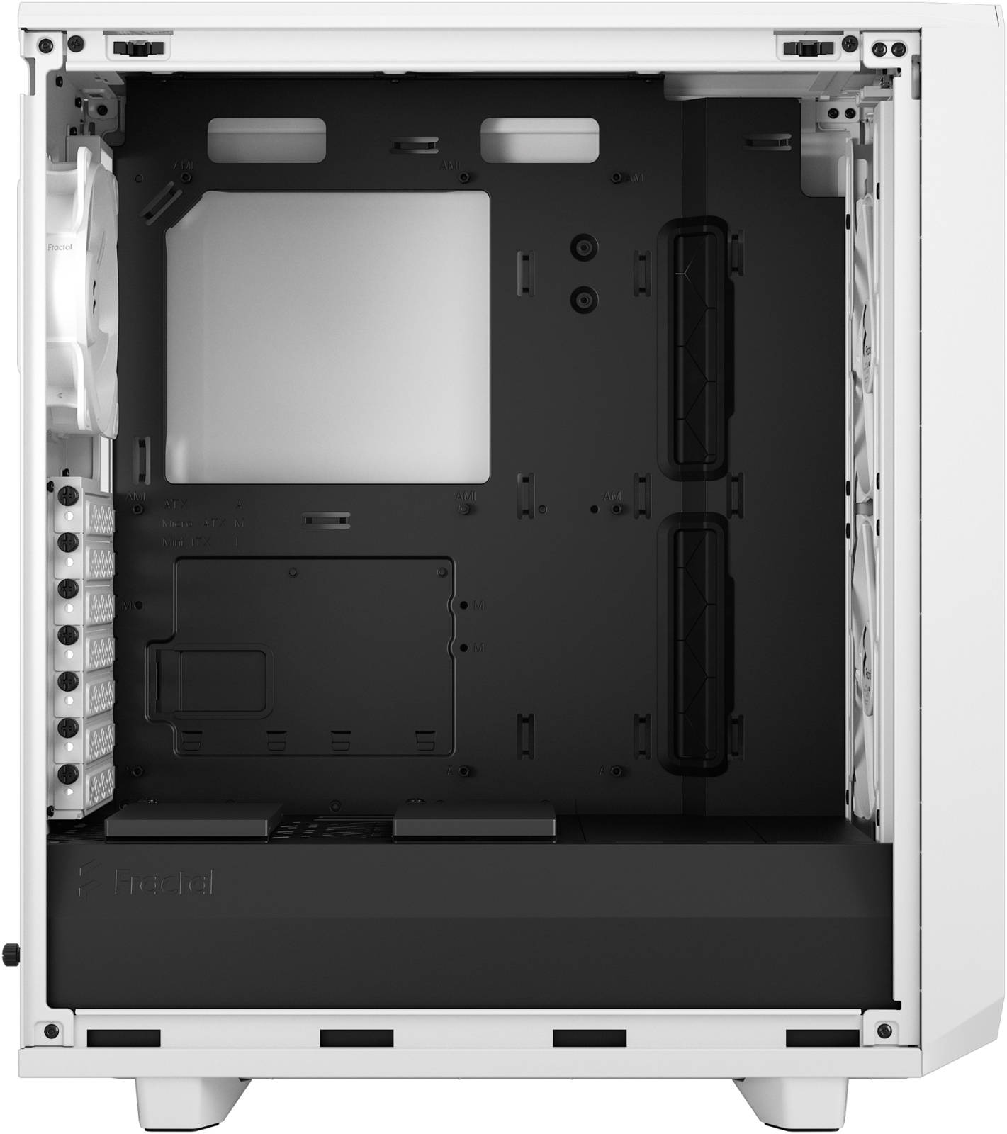 Fractal Design Meshify 2 Compact Lite ATX Mid Tower PC Case, Angular Mesh Design, Clear Tint Temp Glass Side Panel, Up to 360mm Radiator & 7x 120mm Fans, USB Type-C, White | FD-C-MEL2C-04 thumbnail 8