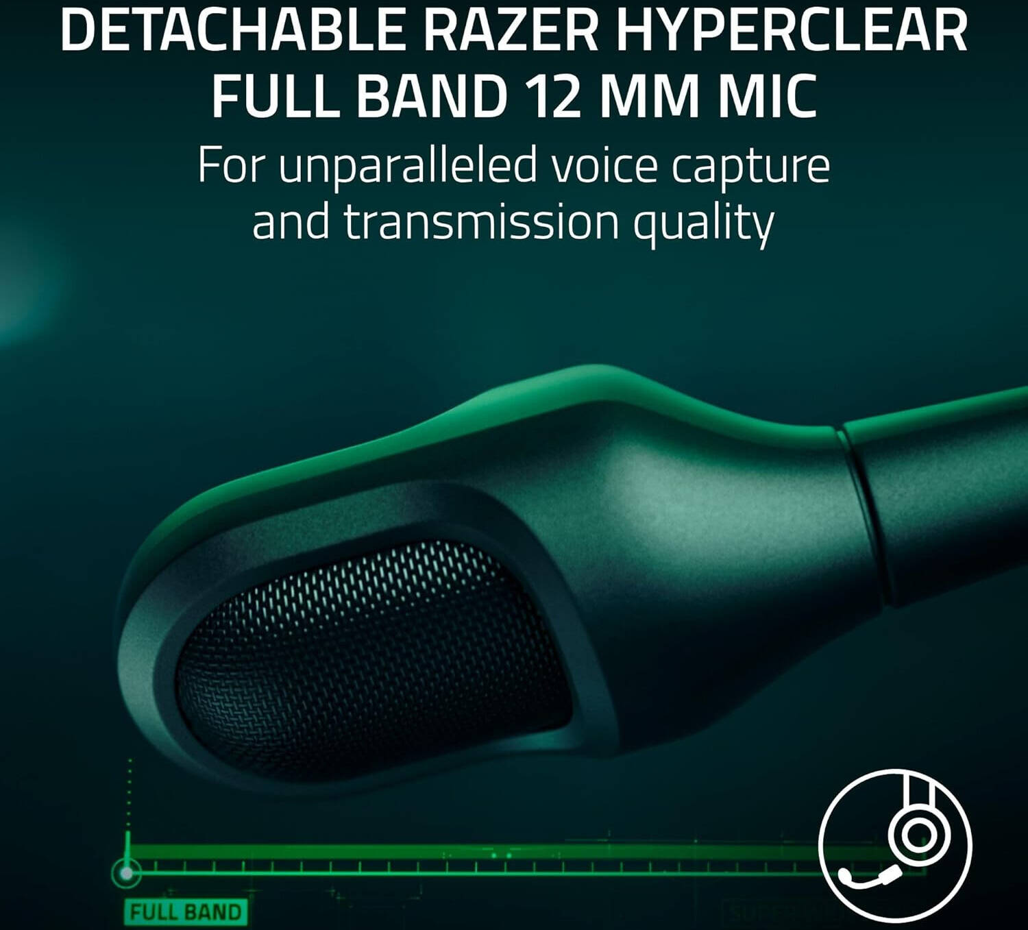 Razer BlackShark V3 Pro Gaming Headset, HyperSpeed Wireless Gen 2, Hybrid Active Noise Cancellation, Detachable Razer HyperClear Full Band 12mm Mic, PlayStation, White | RZ04-05400600-R3UA thumbnail 4