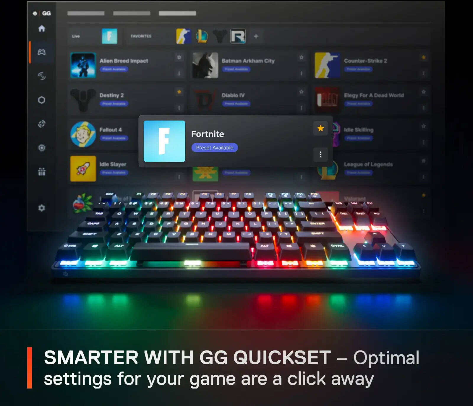 SteelSeries Apex Pro TKL Gen 3 Wireless Mechanical Gaming Keyboard, OmniPoint 3.0 Adjustable HyperMagnetic Switches, Double Shot PBT Keycaps, US English Layout, Wireless Connectivity, Black | 64871 thumbnail 6