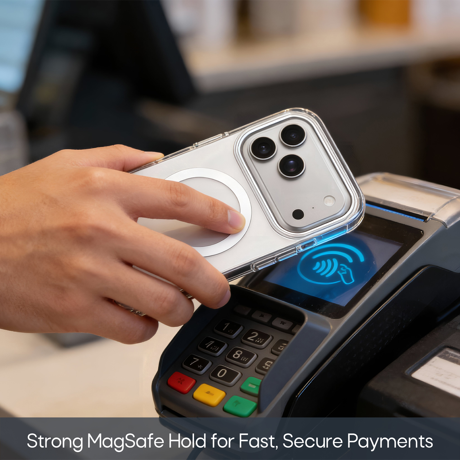 AZTECH Clear Fiber MagSafe Case for iPhone 17 Pro | Slim Transparent Protective Cover with Strong Magnetic Lock, Shockproof TPU, Scratch Resistant Back, Camera Protection – Black thumbnail 10