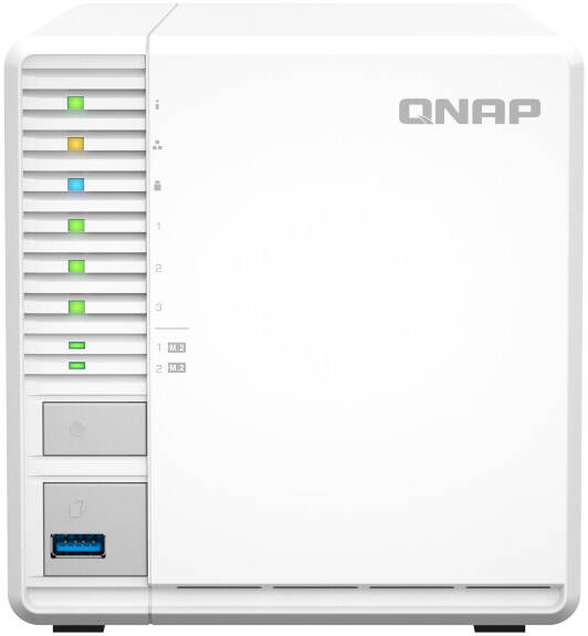 QNAP TS-364 3-Bay NAS, Intel® Celeron® N5095 4-core/4-Thread Processor, 8GB RAM, Intel UHD Graphics, Hot-Swappable, Kensington Security Slot, Hardware Transcoding | TS-364-8 thumbnail 2