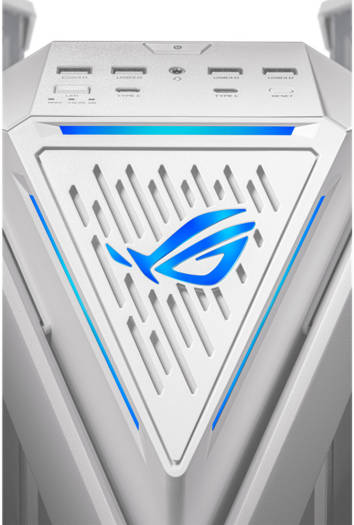 ASUS ROG Hyperion GR701 E-ATX PC Case, Tempered Glass Side Panels, Up to 420mm Dual Radiator, 4*140mm Fans, Metal GPU Holder, Compnent Storage, ARGB Fan Hub, 60W Fast Charging, White | 90DC00F3-B39000 thumbnail 5