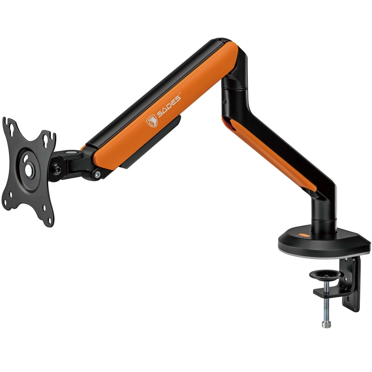 SADES APEP SA-MA02 RGB SINGLE MONITOR MOUNT ARM (MAX SIZE 32"/9KG PER ARM) - ORANGE - Image 1