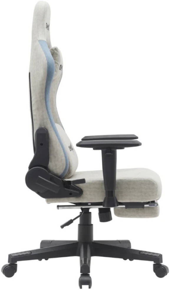 Gamax Gaming Chair with Foot Rest, Adjustable Armrest, 360 Degree Swivel Seat With Premium Fabric, 5-point Base Built With Heavy Duty Which Can Handle Up To 120 Kgs, Light Grey | BS-7970 thumbnail 2