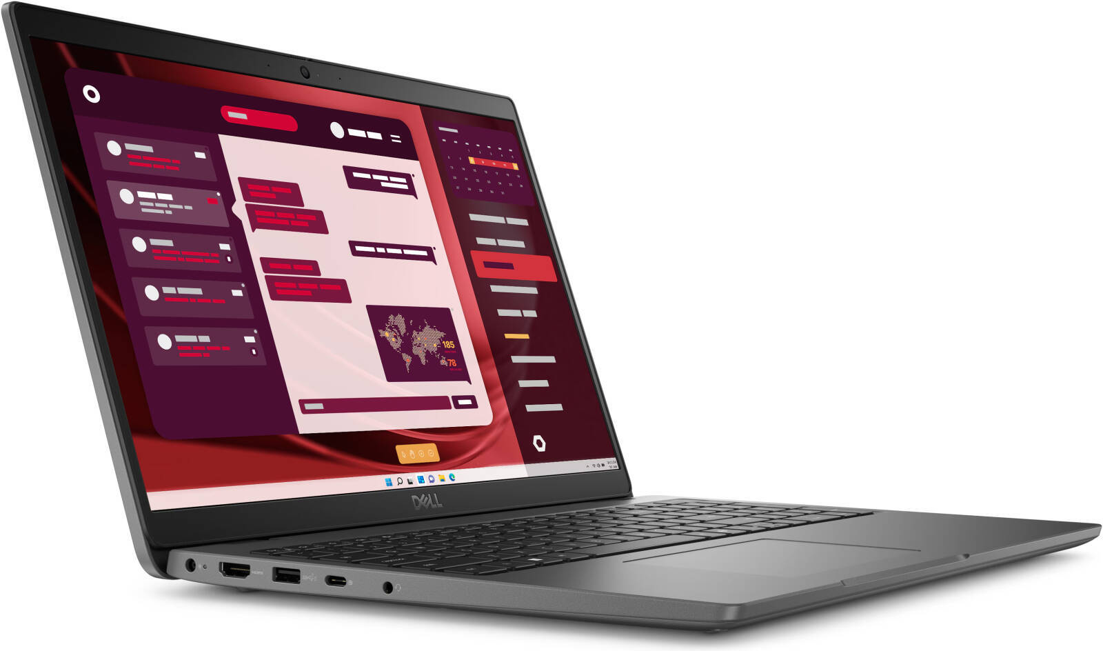 Dell Latitude 3550 Laptop,15.6 " FHD Display, Intel Core i7-1355U Processor, 8GB RAM, 512GB SSD Storage, Iris Xe Graphics, Backlit English-Arabic Keyboard, No OS, Charcoal | 3550N-17VPN-210-BLRF thumbnail 3