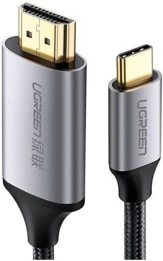 UGREEN USB-C to HDMI Male to Male Cable, Nylon Braided Cable + Aluminium Case, Supports HDCP 1.4/2.2, 4K (3840x2160)@ 60Hz, USB-C & Thunderbolt 3, 1.5 Meter, Gray Black | 50570 thumbnail 3