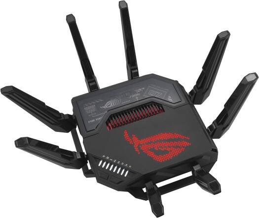 ASUS ROG Rapture GT-BE98 Quad-Band WiFi 7 Gaming Router, Supports 320MHz with Speeds of Up to 25 Gbps, Dual 10G Port, Mobile Game Mode, AiMesh & VPN Features | 90IG08F0-MO9A0V thumbnail 9