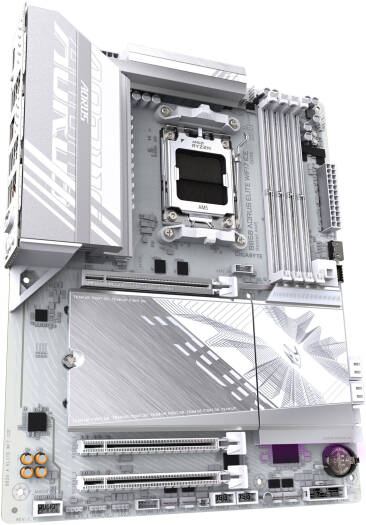 GIGABYTE B850 Aorus Elite WIFI7 ICE AM5 ATX Motherboard, AMD B850 Chipset, 4x DDR5 DIMM Slots, Up to 256GB Max Memory, 1x PCIe 5.0 x16, 3x M.2 Slots, WiFi & BT, White | B850-A-ELITE-WF7-ICE thumbnail 3