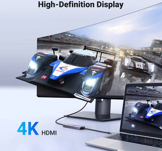 UGREEN 5-in-1 USB-C Hub, 100W PD, 4K@30Hz HDMI Resolution, Up to 5 Gbps via the 3 USB-A, Ultra Slim Design, Wide Compatibility, Gray | 15596 thumbnail 4