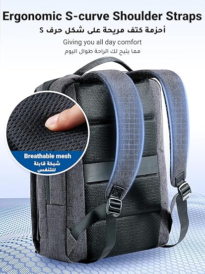 UGREEN LAPTOP BACKPACK DARK GREY( UPTO 15.6'') thumbnail 4