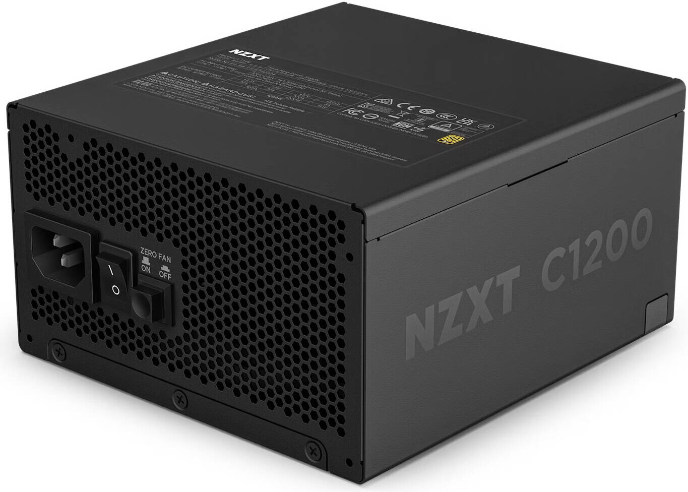 NZXT C1200 Gold ATX 3.1 1200W Fully Modular Power Supply, 80 PLUS Gold Efficiency, 135mm Fluid Dynamic Bearing Fan, 2300 RPM Fan Speed, 93.02 CFM Airflow, Japanese Capacitors, Black | PA-2G2BB-UK - Image 1