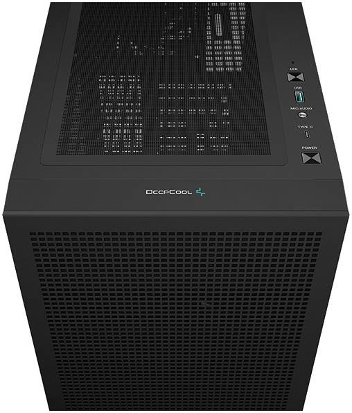 Deepcool CH560 Digital ATX Mid Tower Computer Case, ABS+SPCC+Tempered Glass Materials, Real-Time Dual-Status Digital Display, Hybrid Airflow Glass Side Panel, Black | R-CH560-BKAPE4D-G-1 thumbnail 9