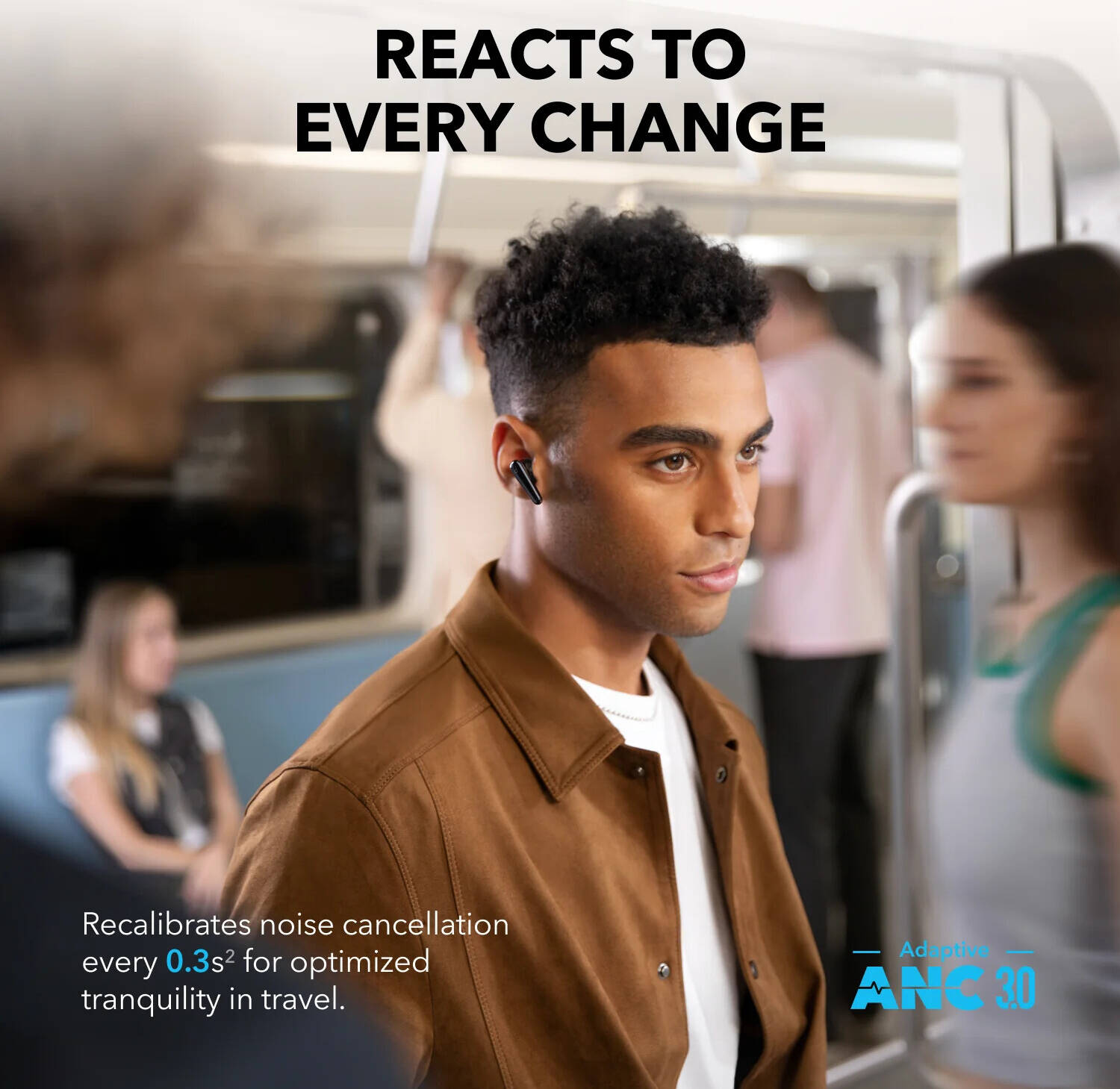 ANKER Soundcore Liberty 4 Pro Headphones, Noise Cancelling, 7Sensors, 6Mic AI Clear Calls, Touch Bar, Display, 10.5mm Driver, Titanium-Coated Tweeter, Digital Crossover, Glossy Black | Liberty 4 Pro thumbnail 5