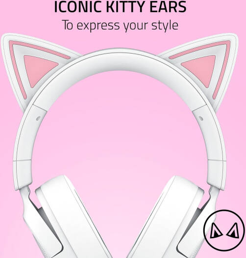 Razer Kraken Kitty V3 X Gaming Headphone, 40mm Triforce Driver, Hyperclear Cardioid Mic, 7.1 Surround Sound, Cross-Platform, Hybrid Fabric & Leatherette Cushion, White | RZ04-05350300-R3U1 thumbnail 8