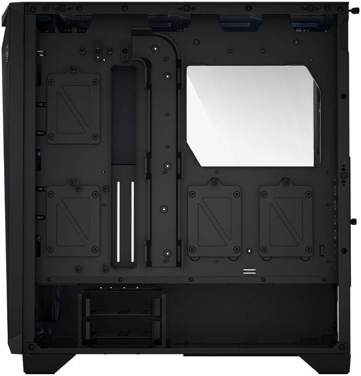 MSI MPG Gungnir 300R Airflow Mid Tower Case, Tempered Glass Side Panel, Up to 360mm Radiator Support, 4 x 120mm ARGB Preinstalled Fans, 2 x USB 3.2 Type-A, 1 x USB 3.2 Type-C, Black | 306-7G21R21-W57 thumbnail 7