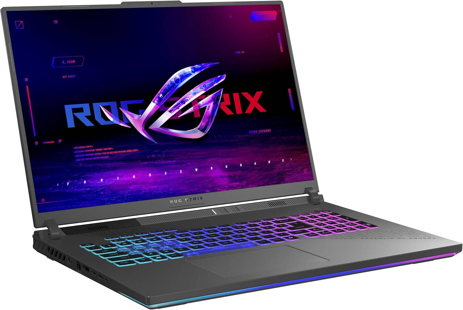 ROG Strix G18 (2025) G814PH-ES94 Gaming Laptop, 18" FHD+ 144Hz Display, AMD Ryzen 9 8940HX, 16GB (2x8) RAM, 1TB SSD, GeForce RTX 5050 8GB GPU, English Keyboard, Win11, Eclipse Gray | 90NR0L38-M000J0 thumbnail 2