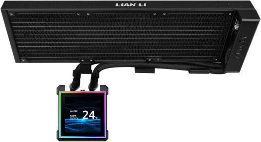Lian-Li HydroShift II LCD-S Fanless Liquid CPU Cooler, 360mm Radiator, 3.4" IPS 60Hz LCD Screen, 3200 RPM Pump Speed, Three Control Modes via L-Connect 3, No Fans Included, Black | GHS2LCDS36NB thumbnail 5