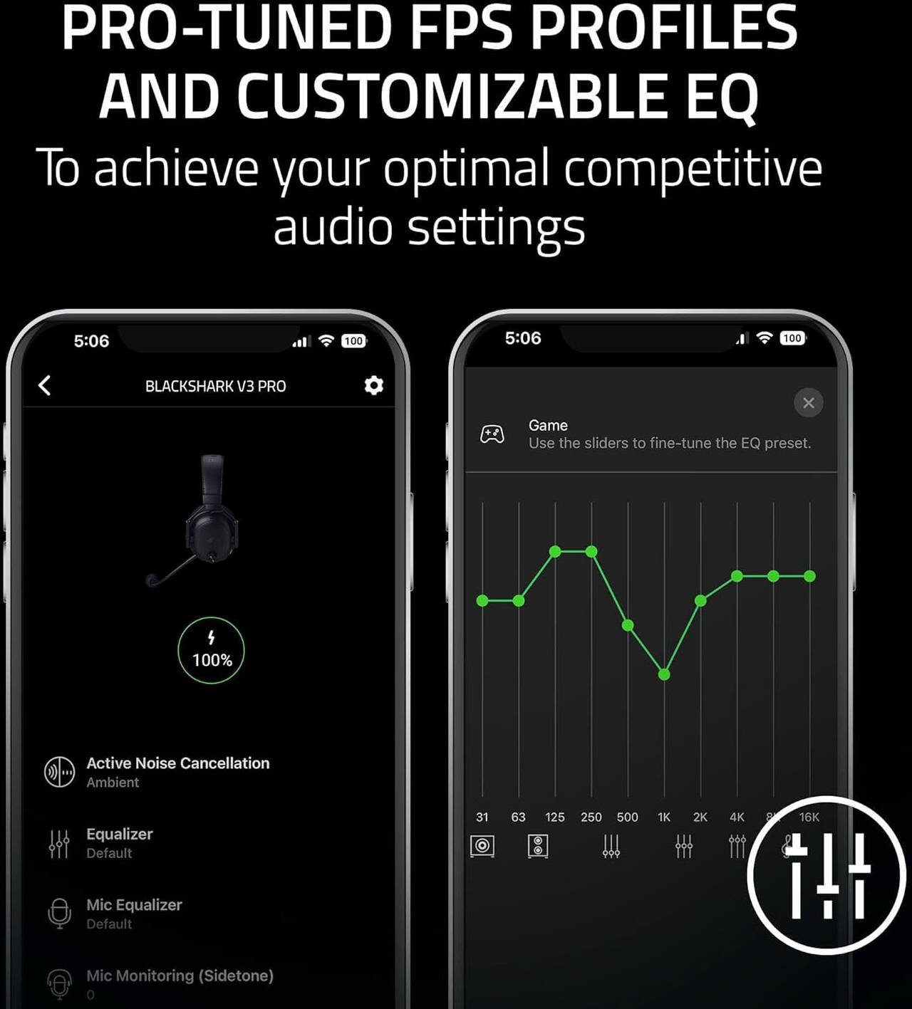 Razer BlackShark V3 Pro Gaming Headset, HyperSpeed Wireless Gen 2, Hybrid ANC, Detachable Razer HyperClear Full Band 12mm Mic, Unidirectional, PC, Black | RZ04-05400100-R3U1/RZ04-05400100-R3M1 thumbnail 5