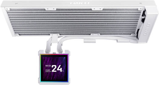 Lian-Li HydroShift II LCD-S Fanless Liquid CPU Cooler, 360mm Radiator, 3.4" IPS 60Hz LCD Screen, 3200 RPM Pump Speed, Three Control Modes via L-Connect 3, No Fans Included, White | GHS2LCDS36NW thumbnail 2