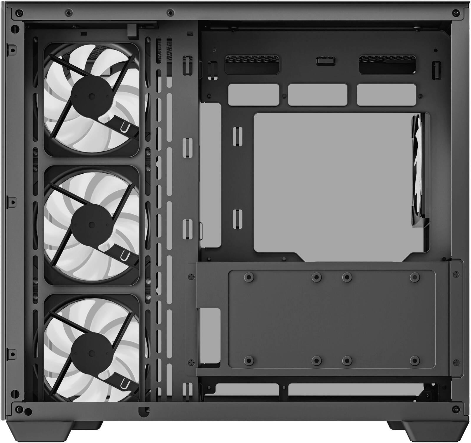 DeepCool CG530 4F ATX Computer Case, 4x 120mm Pre-Installed aRGB Fans, Up to 360mm Radiator & Up to 10x Max Fan Support, ABS + SPCC + Tempered Glass materials, Black | R-CG530-BKADA4-G-1 thumbnail 7