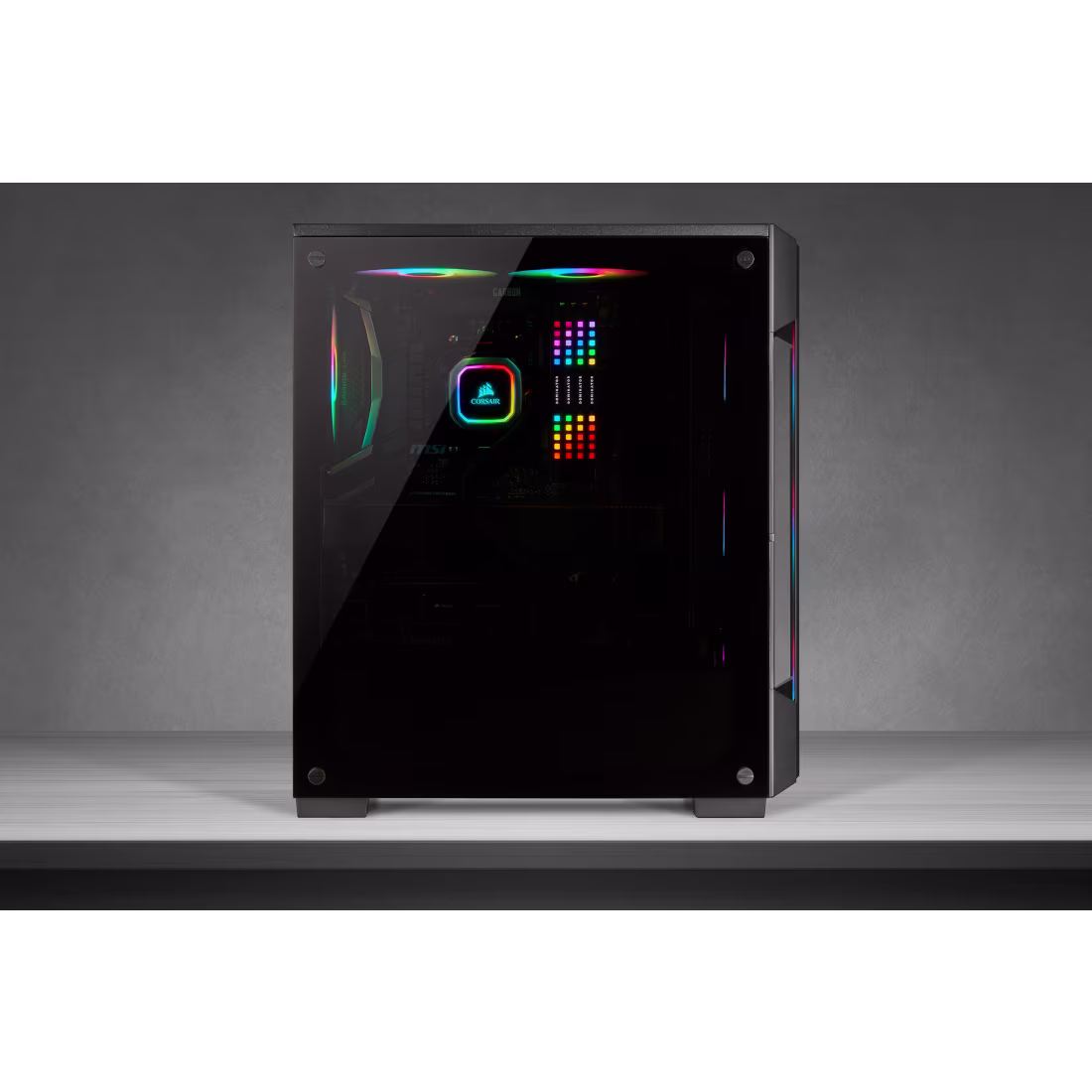 Corsair iCUE 220T RGB, Tempered Glass Mid-Tower ATX Smart Gaming Case, 360mm Liquid Coolers - Black | CC-9011190-WW thumbnail 3