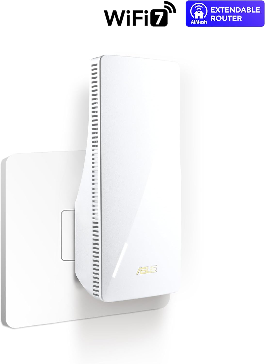ASUS RP-BE58 BE3600 Dual-Band WiFi 7 (802.11be) Range Extender: Works Perfectly with Any Router, AiMesh ASUS Router app & Extender app - White | 90IG09J0-MU0C00 thumbnail 2
