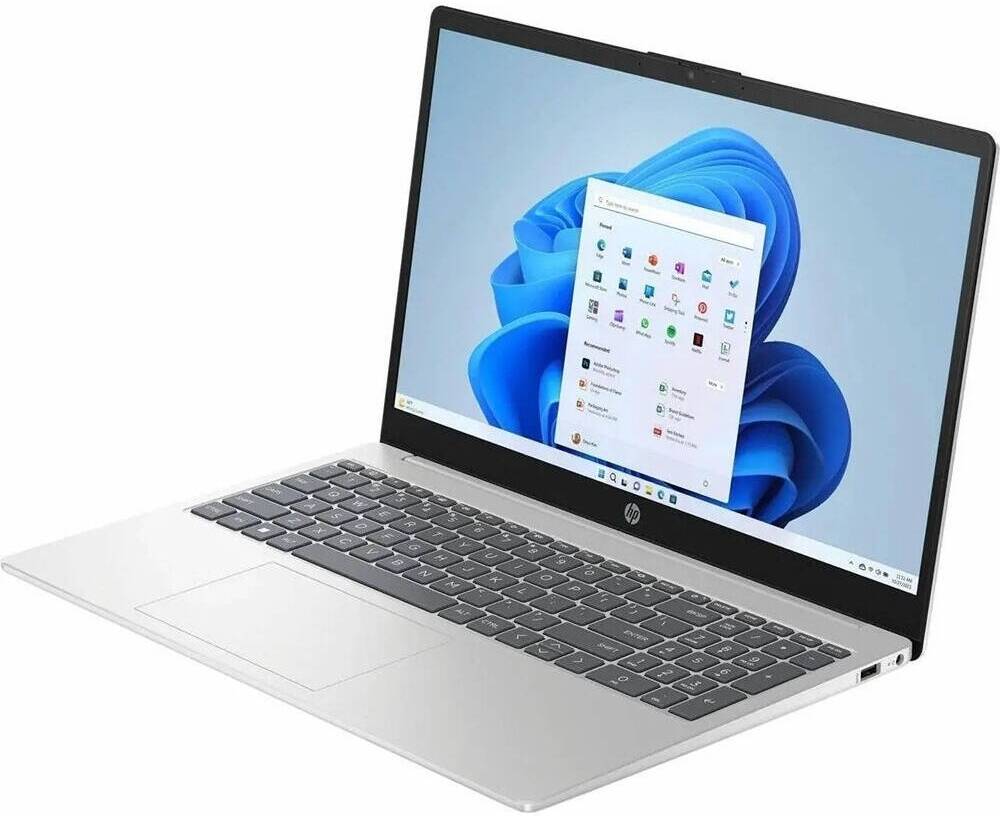 HP 15-fd0153dx Laptop, 15.6" HD IPS Touch Display, Intel Core i3-1315U, 8GB RAM, 256GB SSD, Intel UHD Graphics, English Keyboard, Windows 11 Home, Natural Silver | C20BPUA thumbnail 2