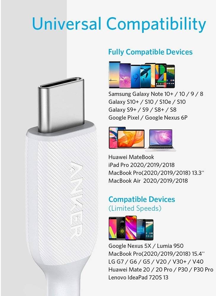 Anker PowerLine III USB-C to Lightning 2.0 Cable 3ft, MFi certified, Superior Durability, White | A8832H21 thumbnail 6