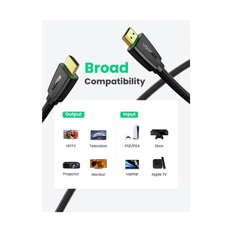 UGREEN MALE TO MALE CABLE 3M BLACK thumbnail 3