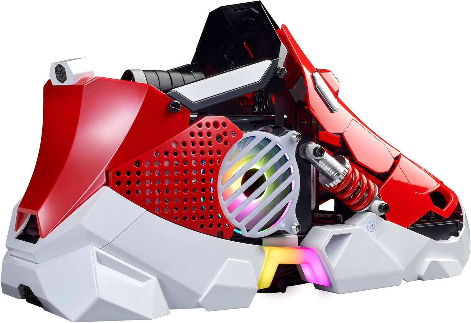 Cooler Master Sneaker X Mini-ITX Case, MF120 Halo Pre-Installed Fan, Flux 360 Special Edition Pre-Installed Radiator, SFX 850W Gold Pre-Installed PSU, 2.5" SSD, Red | ABK-SXNN-S38L3-R1 thumbnail 7