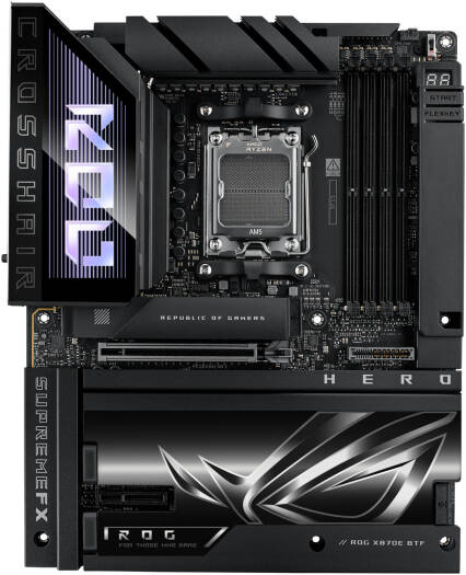 ASUS ROG CROSSHAIR X870E HERO BTF AM5 ATX Motherboard, AMD X870E Chipset, 4x DIMM DDR5 Slots, Up to 256GB Max Memory, 1x PCIe 5.0 x16, 5x M.2 Slots | 90MB1MX0-M0EAY0 thumbnail 5