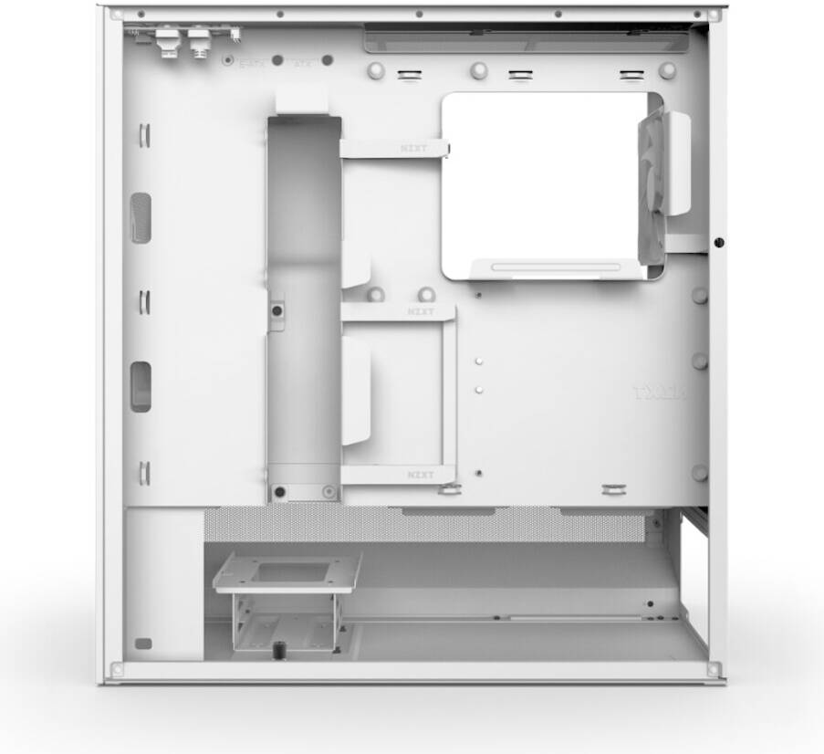 NZXT H5 Flow 2024 Edition Compact Mid-Tower ATX Airflow Case, Pre-Installed 2x F120Q, SGCC Steel, Dark Tinted Tempered Glass Materials, Easy Cable Management, White | CC-H52FW-01 thumbnail 6