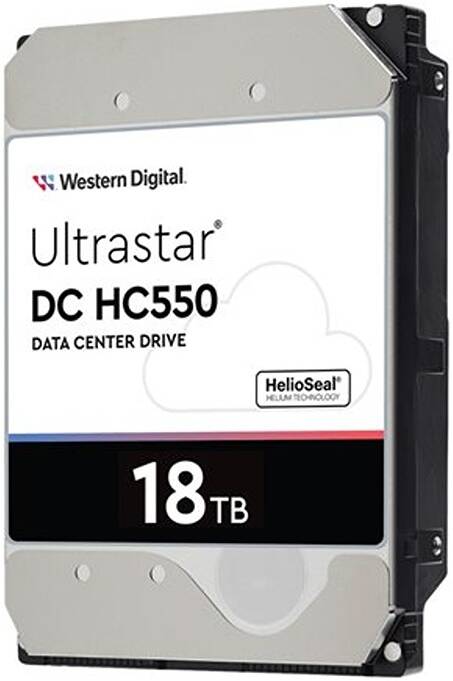 Western Digital Ultrastar DC HC550, 18TB, 7.2K RPM, SAS, 12Gb/s, SED, 3.5" Inch Server/Enterprise Hard Drive, Storage Server HDD | WUH721818AL5201 / 0F38459 - Image 1