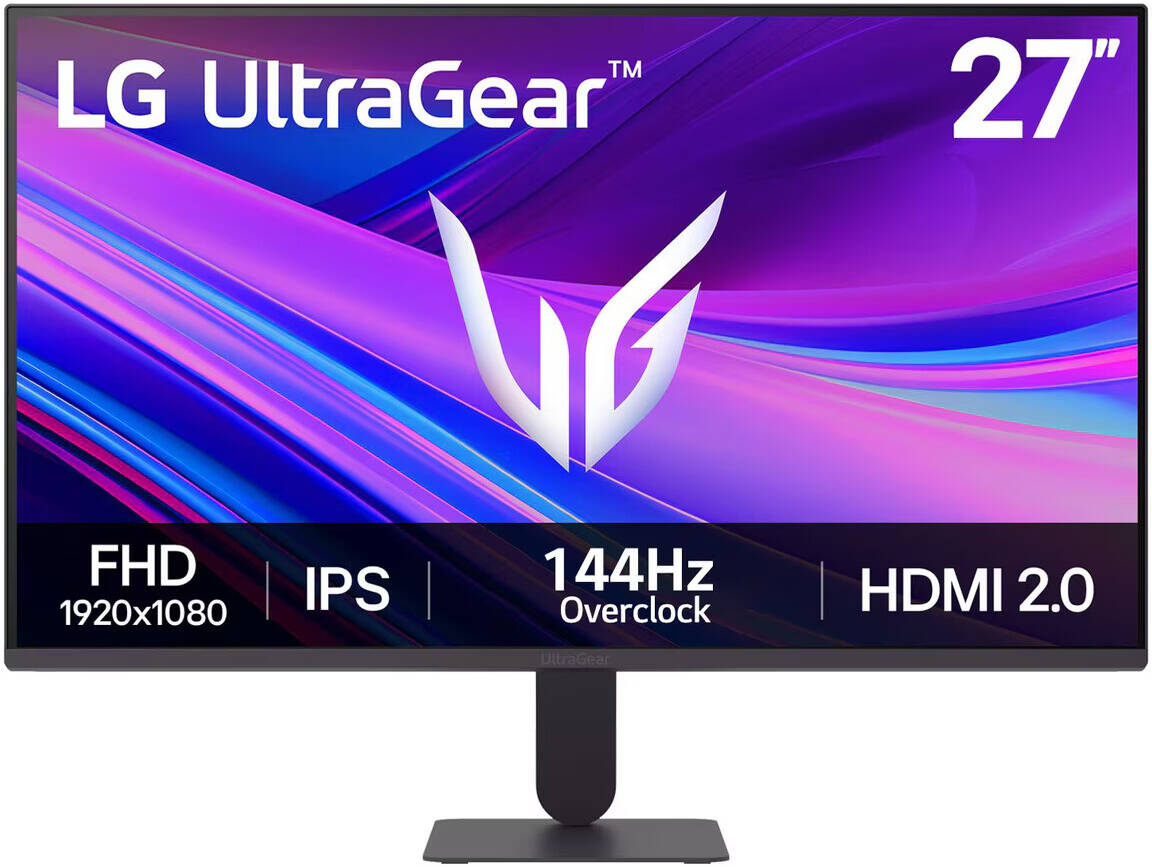 LG UltraGear 27G411A Gaming Monitor, 27" IPS Display, FHD Resolution, 144Hz Refresh Rate, 5ms (GtG @ Faster) Response Time, AMD FreeSync Premium Pro & NVIDIA G-Sync, Black | 27G411A-B.AMA - Image 1