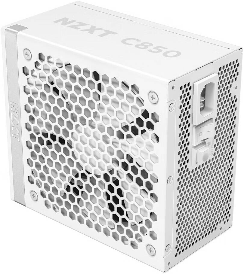 NZXT C850 80 PLUS Gold Fully Modular Power Supply, 850W Power, ATX12V v3.1, Fluid Dynamic Bearing, Japanese Capacitors, Active PF Correction, Matte White | PA-8G2BW-UK thumbnail 3